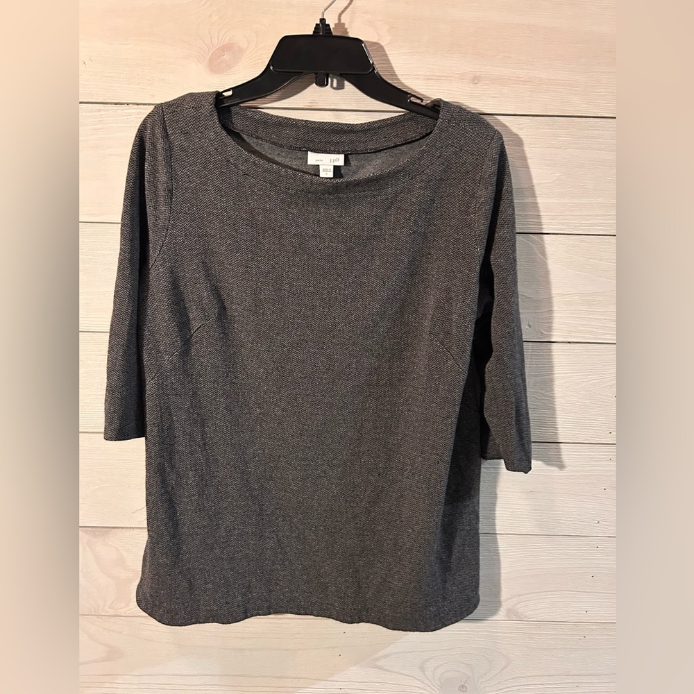 J. Jill Charcoal Long Sleeve Top